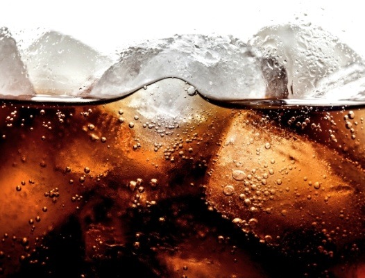 Soft drink with ice